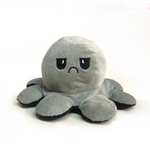 Load image into Gallery viewer, Nottinghill Octopus Double-Sided Stuffed Soft Toy for Kids, Happy & Angry Face - 20 cm - 20 cm (Black / Grey)