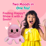 Load image into Gallery viewer, Nottinghill Octopus Double-Sided Stuffed Soft Toy for Kids, Happy & Angry Face - 20 cm (Pink / Green)