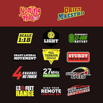 Load image into Gallery viewer, Notting Hill Drift Mastro Remote Control Car for Kids Rechargeable Rc Car Offroad High Speed with 2 Speeds and 4 Headlight Modes | Lithium Battery | C-Type Charging | Made in India (Red)