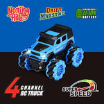 Load image into Gallery viewer, Notting Hill Drift Mastro Remote Control Car for Kids Rechargeable Rc Car Offroad High Speed with 2 Speeds and 4 Headlight Modes | Lithium Battery | C-Type Charging | Made in India (Blue)
