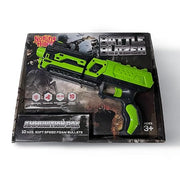 Notting Hill Battle Blazer Gun with 10 Foam Bullets | Fun Rapid Shooting Battle Fight Game for Indoor Outdoor for Kids 3+ (Green)