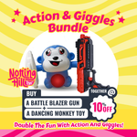 Load image into Gallery viewer, Action &amp; Giggles Bundle, Buy a Battle Blazer Gun and a Dancing Monkey Toy Together and Get 10% Off the Total! Double the Fun with Action and Giggles!
