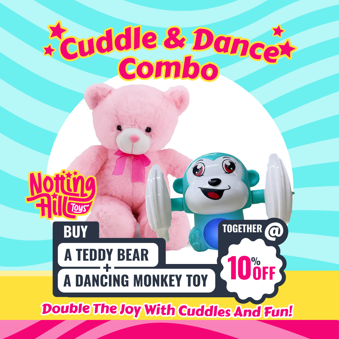 Cuddle & Dance Combo, Buy a Teddy Bear and a Dancing Monkey Toy Together and Get 10% Off the Total! Double the Joy with Cuddles and Fun!