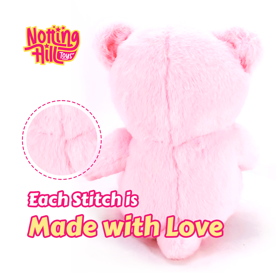 Notting Hill Soft Toys Teddy Bear for Kids - Super Soft Stuffed Animal - Lovable, Huggable, Non-Toxic Fabric - Perfect for Birthday/Anniversary/Valentine/Gift. (Pink)