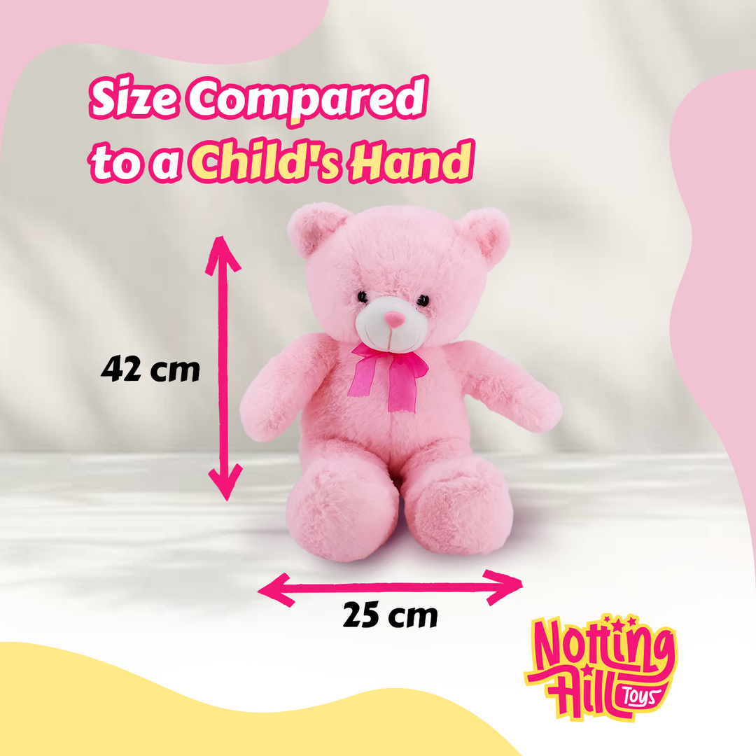 Notting Hill Soft Toys Teddy Bear for Kids - Super Soft Stuffed Animal - Lovable, Huggable, Non-Toxic Fabric - Perfect for Birthday/Anniversary/Valentine/Gift. (Pink)