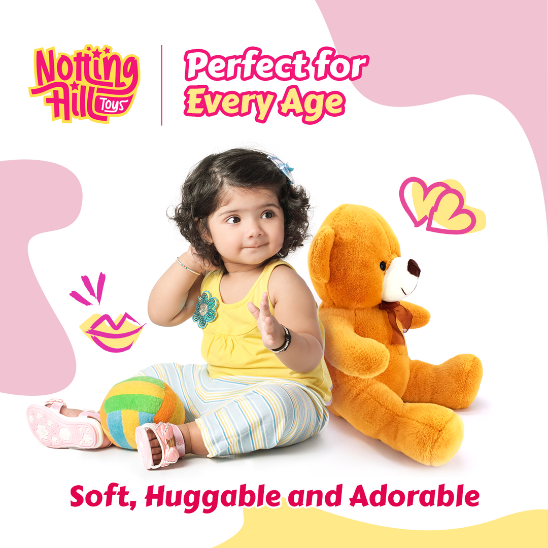 Notting Hill Soft Toys Teddy Bear for Kids - Super Soft Stuffed Animal - Lovable, Huggable, Non-Toxic Fabric - Perfect for Birthday/Anniversary/Valentine/Gift